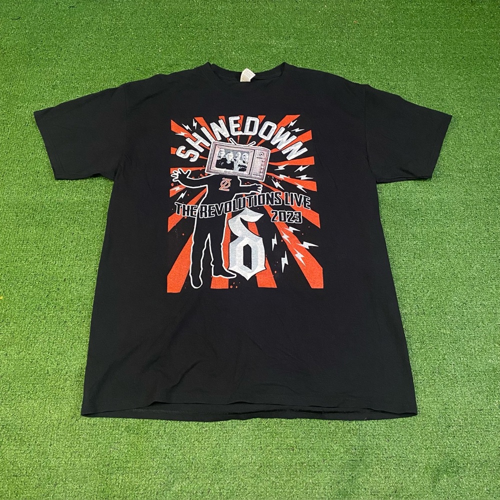 Shinedown The Revolutions Live 3 Days Grace From Ashes to New Concert Band Tee L